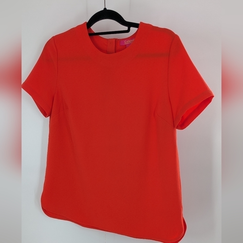 Catherine Malandrino Orange Blouse Short Sleeve‎ Size M